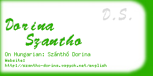 dorina szantho business card
